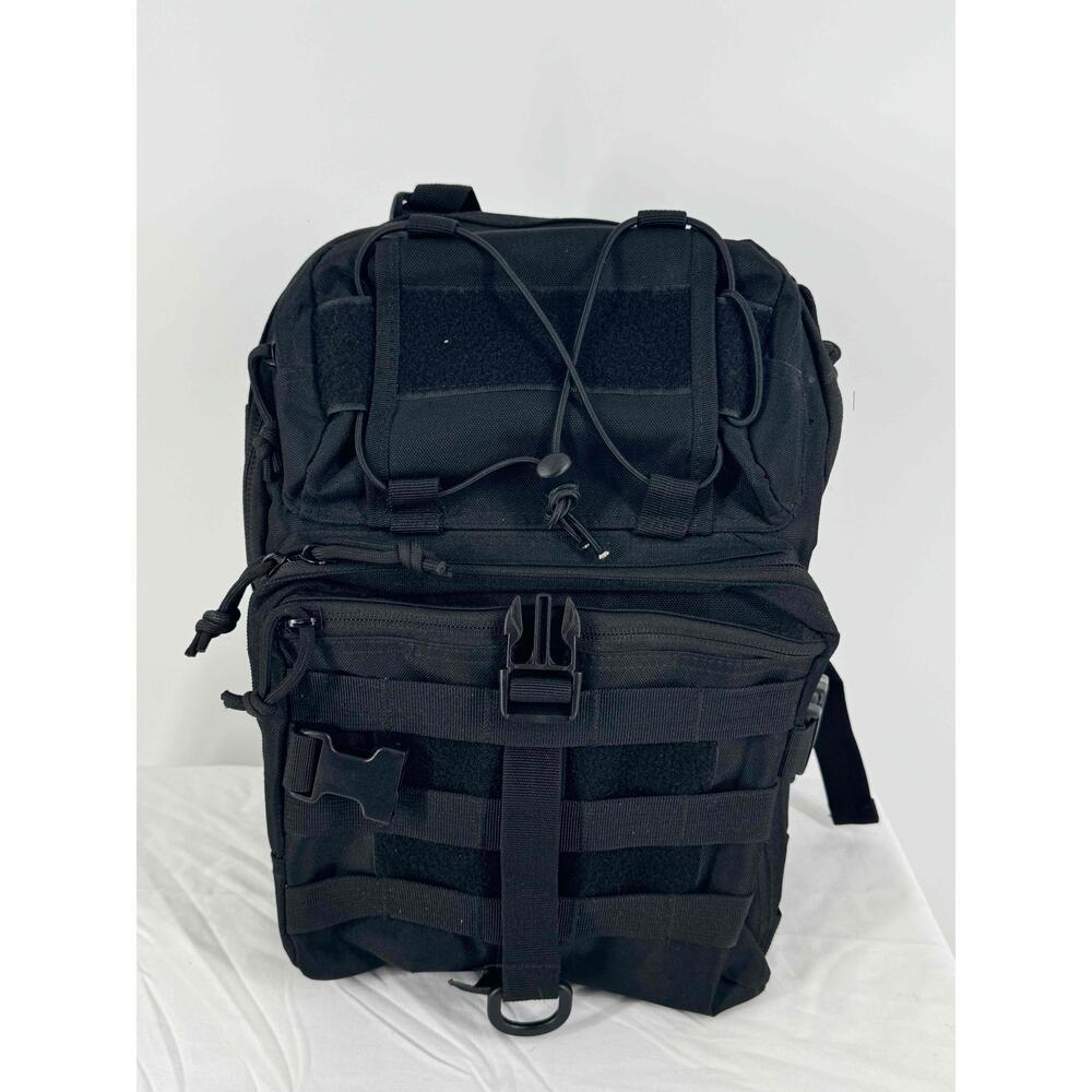 Tactical Backpack Black Molle Adjustable Straps U… - image 1